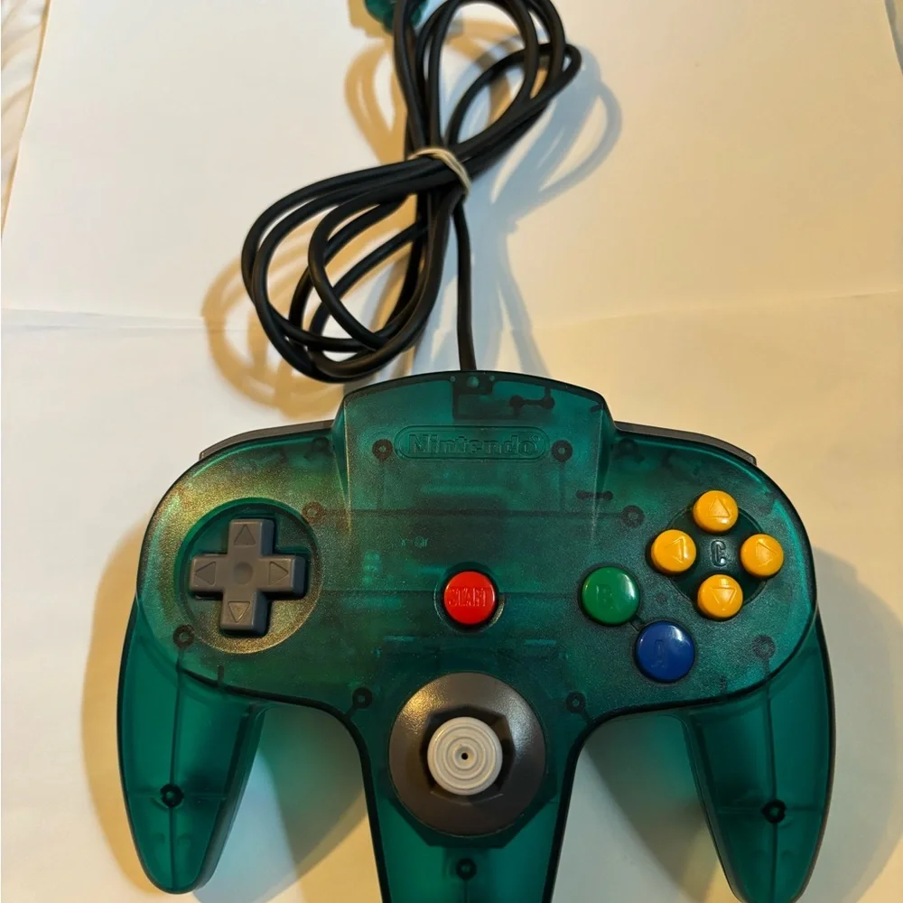 Nintendo 64 Aqua Console, 2 Remotes, Power Cable, HDMI Cable Tested and Working
